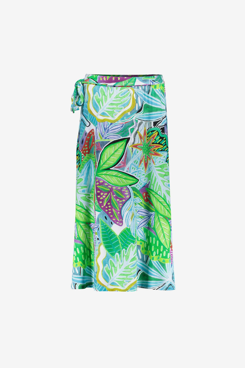 Geisha dames Jersey midi-rok met print en strikdetail