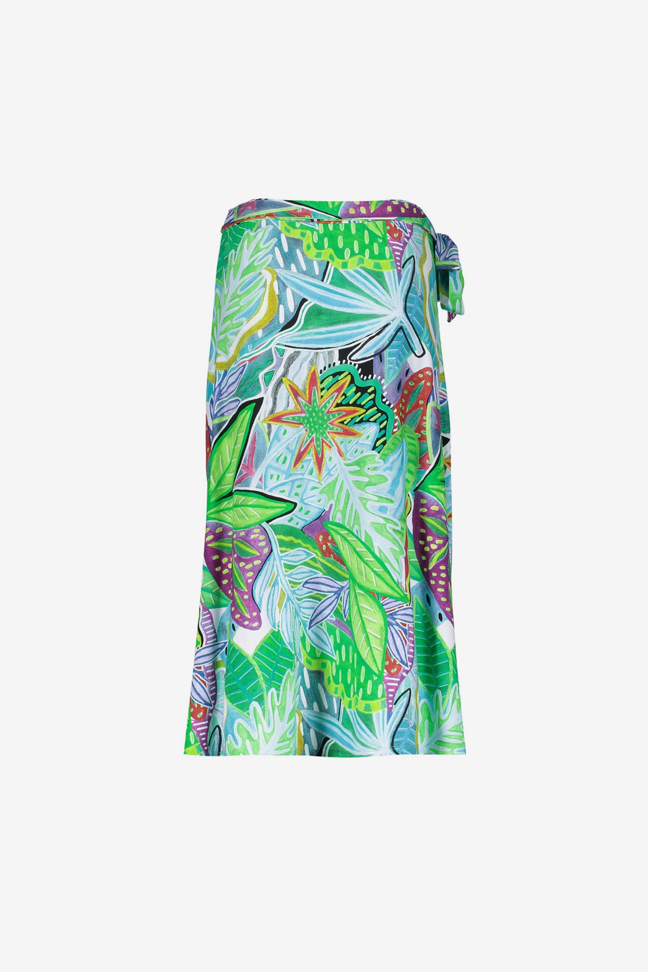 Geisha dames Jersey midi-rok met print en strikdetail