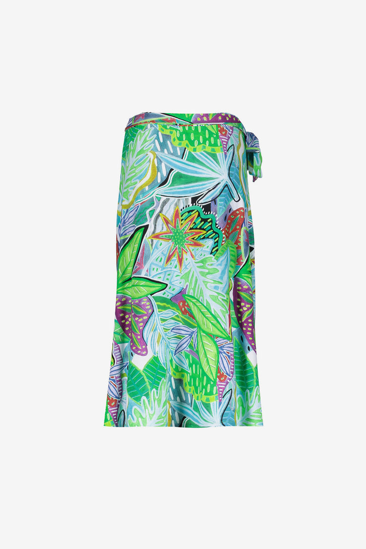 Geisha dames Jersey midi-rok met print en strikdetail