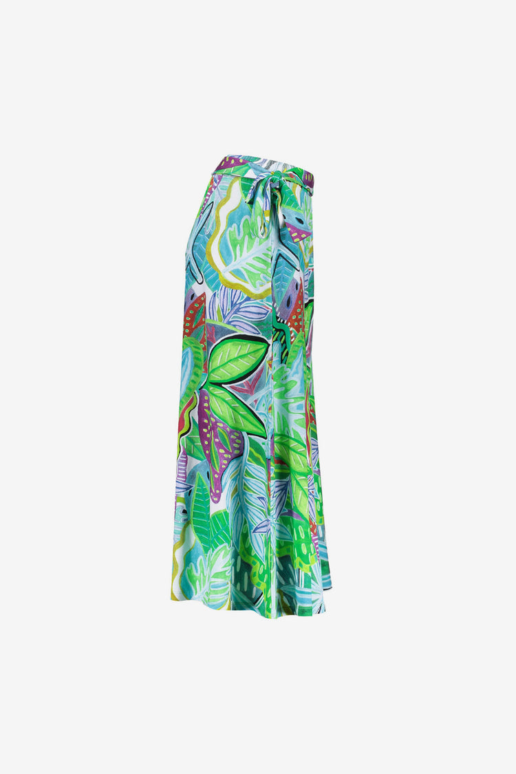 Geisha dames Jersey midi-rok met print en strikdetail