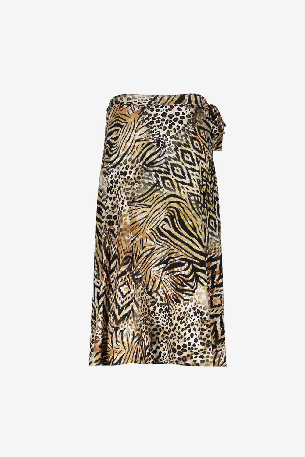 Geisha dames Jersey midi-rok met print en strikdetail
