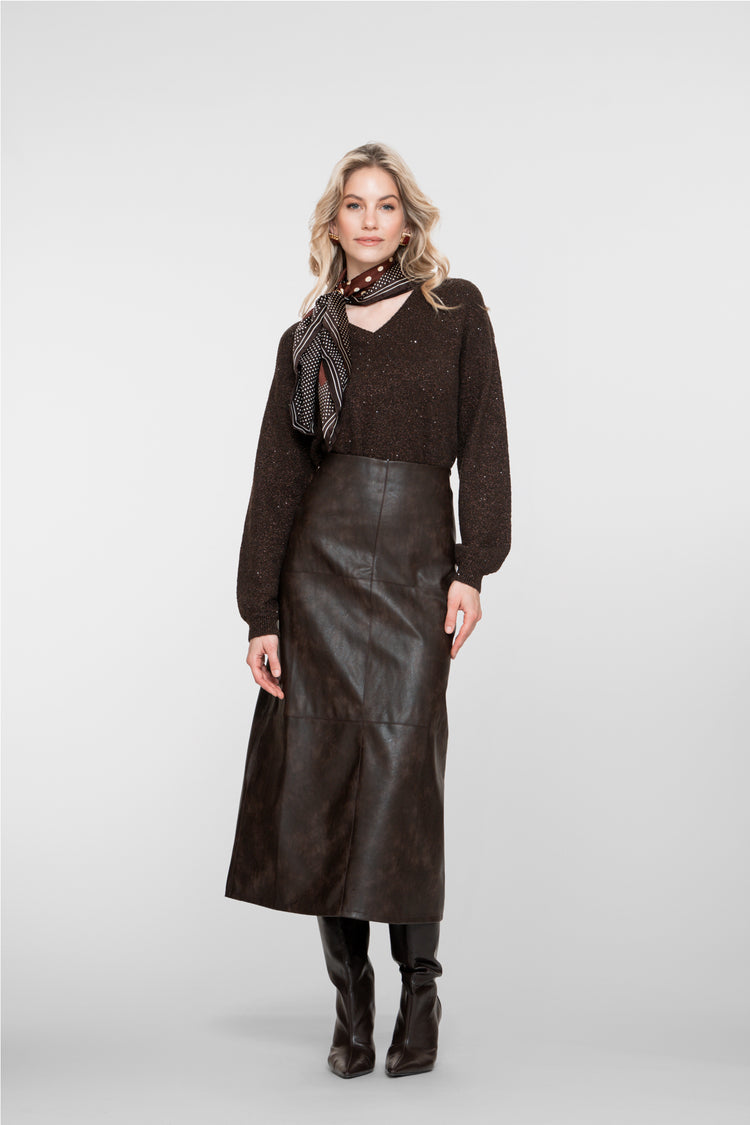 Geisha Damen-PU-Rock aus Kunstleder