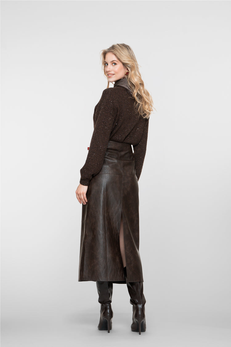 Geisha Damen-PU-Rock aus Kunstleder