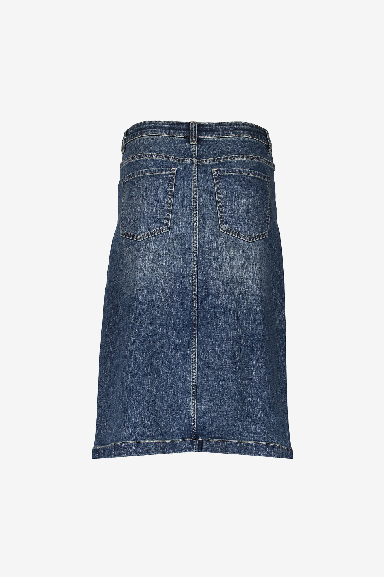 Geisha Damen-Midi-Jeansrock mit Schlitz