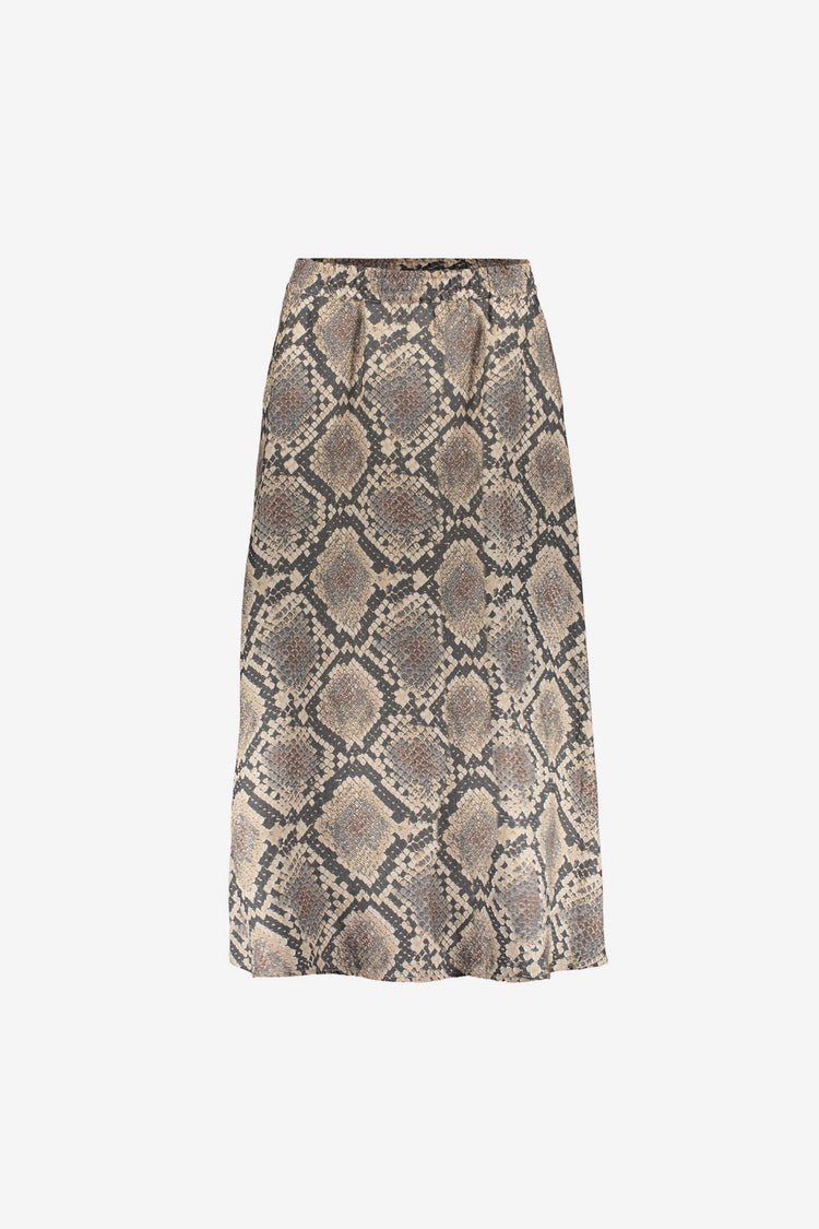 Geisha Damen-Maxirock mit Schlangenprint