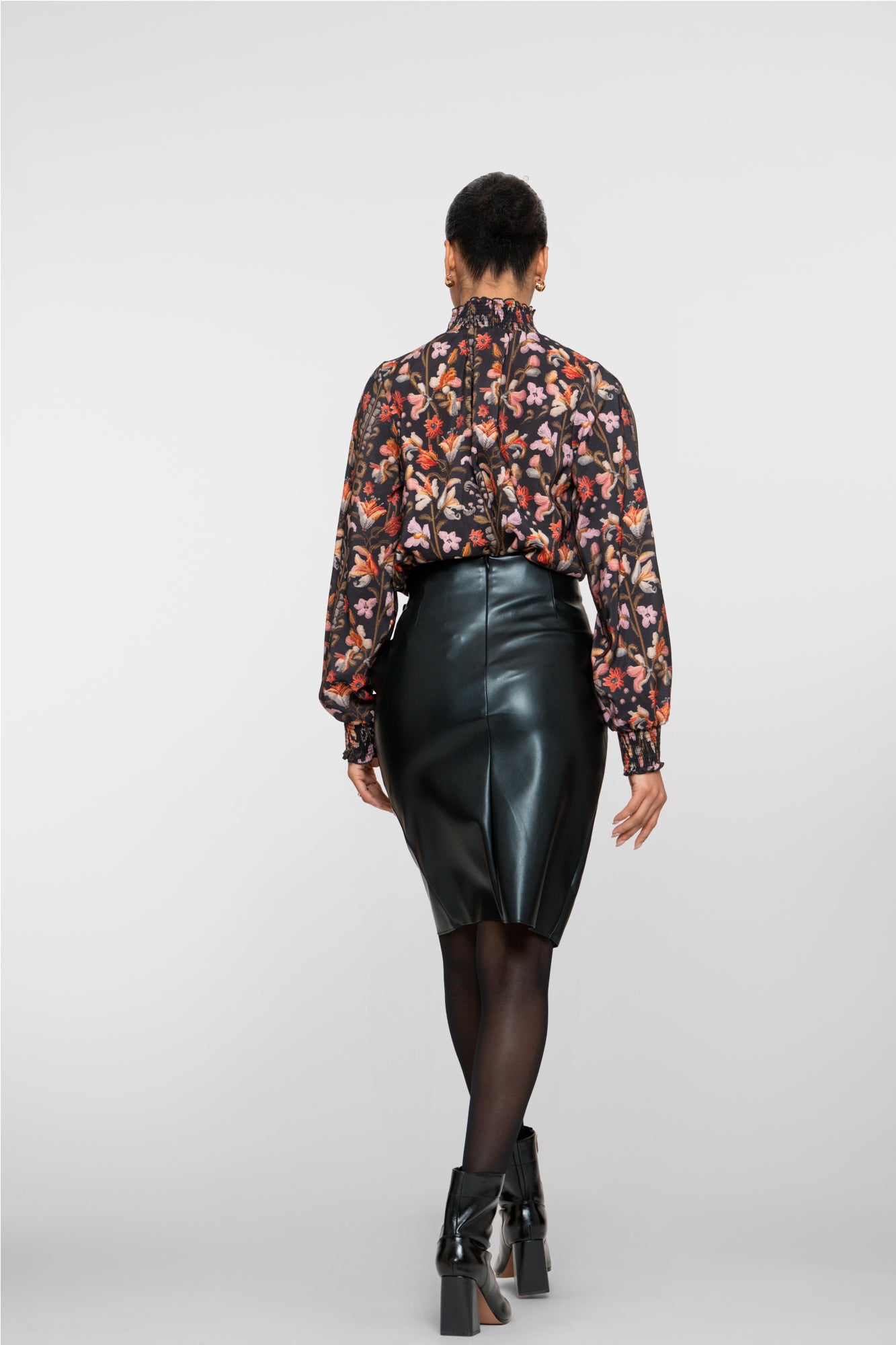 Geisha Damen-PU-Rock in Lederoptik