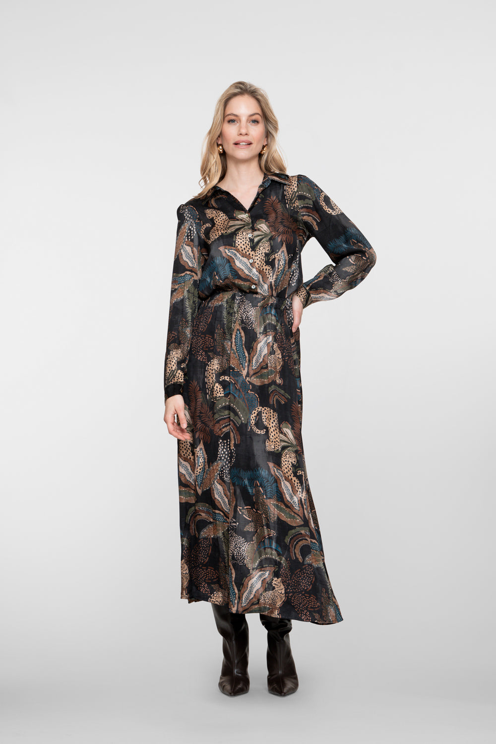 Geisha Damen-Maxirock mit Print