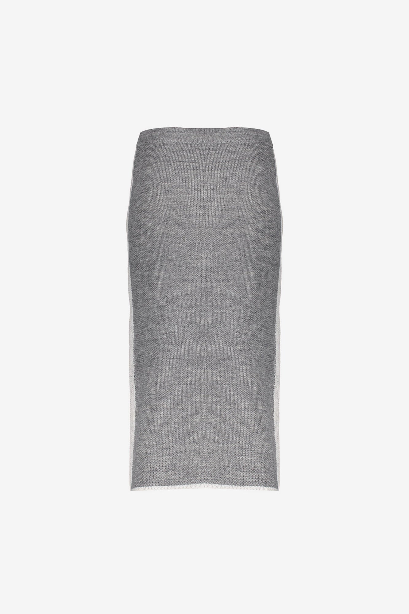 Geisha Damen-Midirock in Grau mit kontrastierendem Besatz