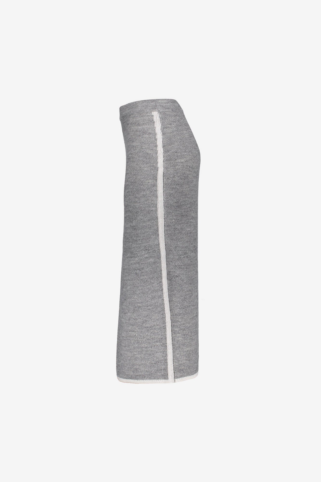 Geisha Damen-Midirock in Grau mit kontrastierendem Besatz