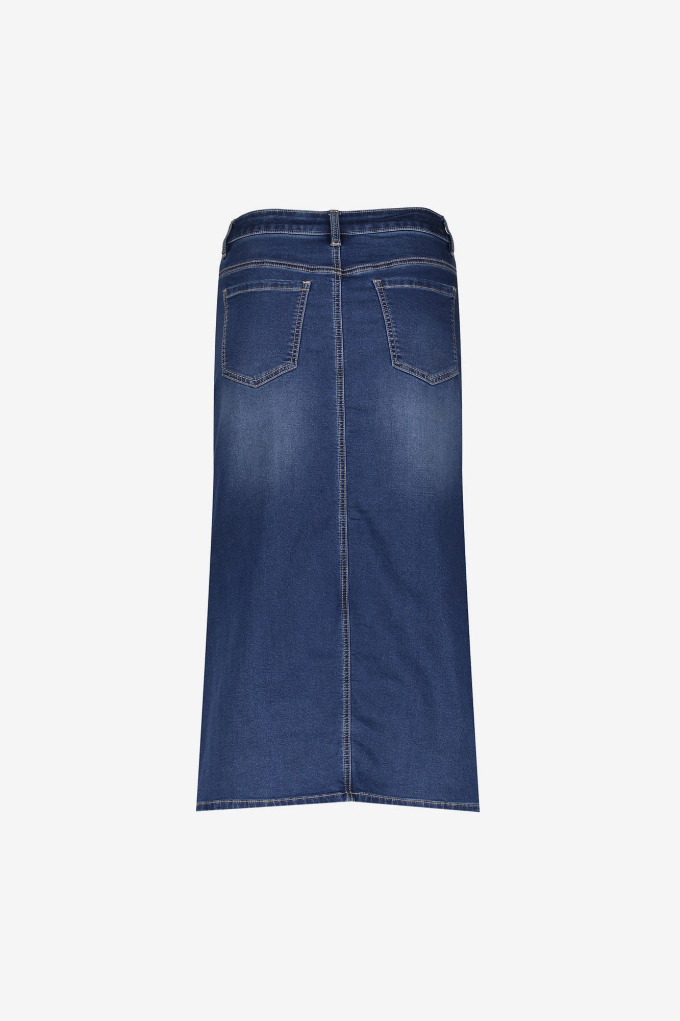 eisha Damen-Midi-Jeansrock im Stonewash-Look mit Schlitz