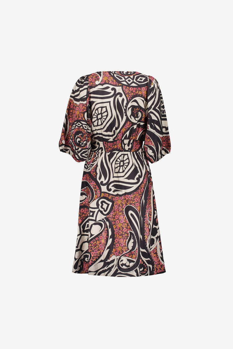 Geisha Fashion Damen Paisley Print Midi Kleid
