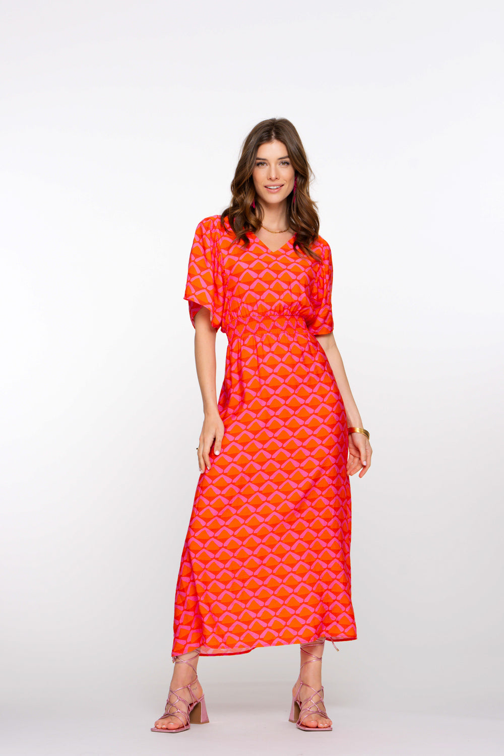 Geisha Fashion Damenkleid mit Korallenmuster