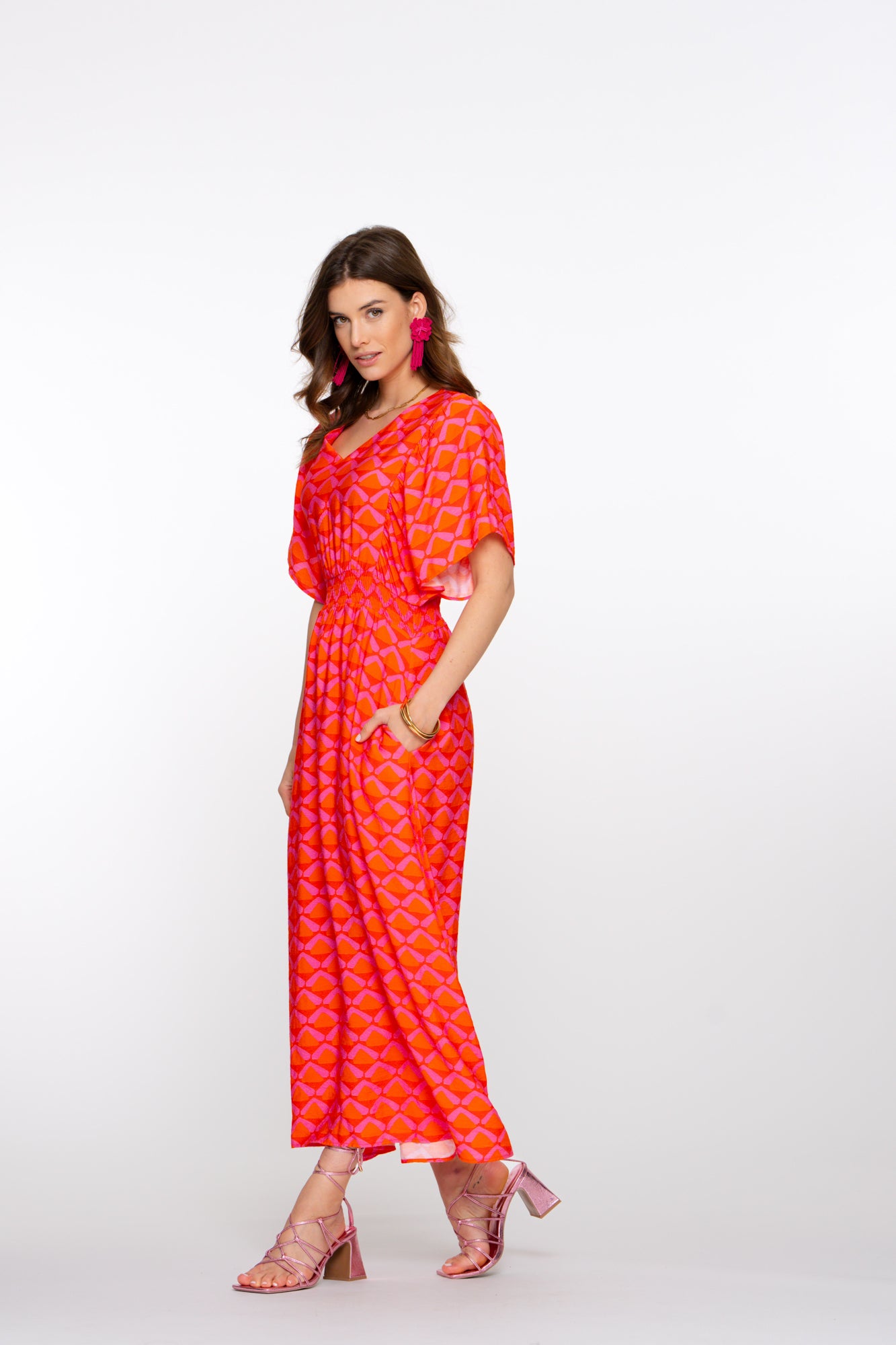 Geisha Fashion Damenkleid mit Korallenmuster