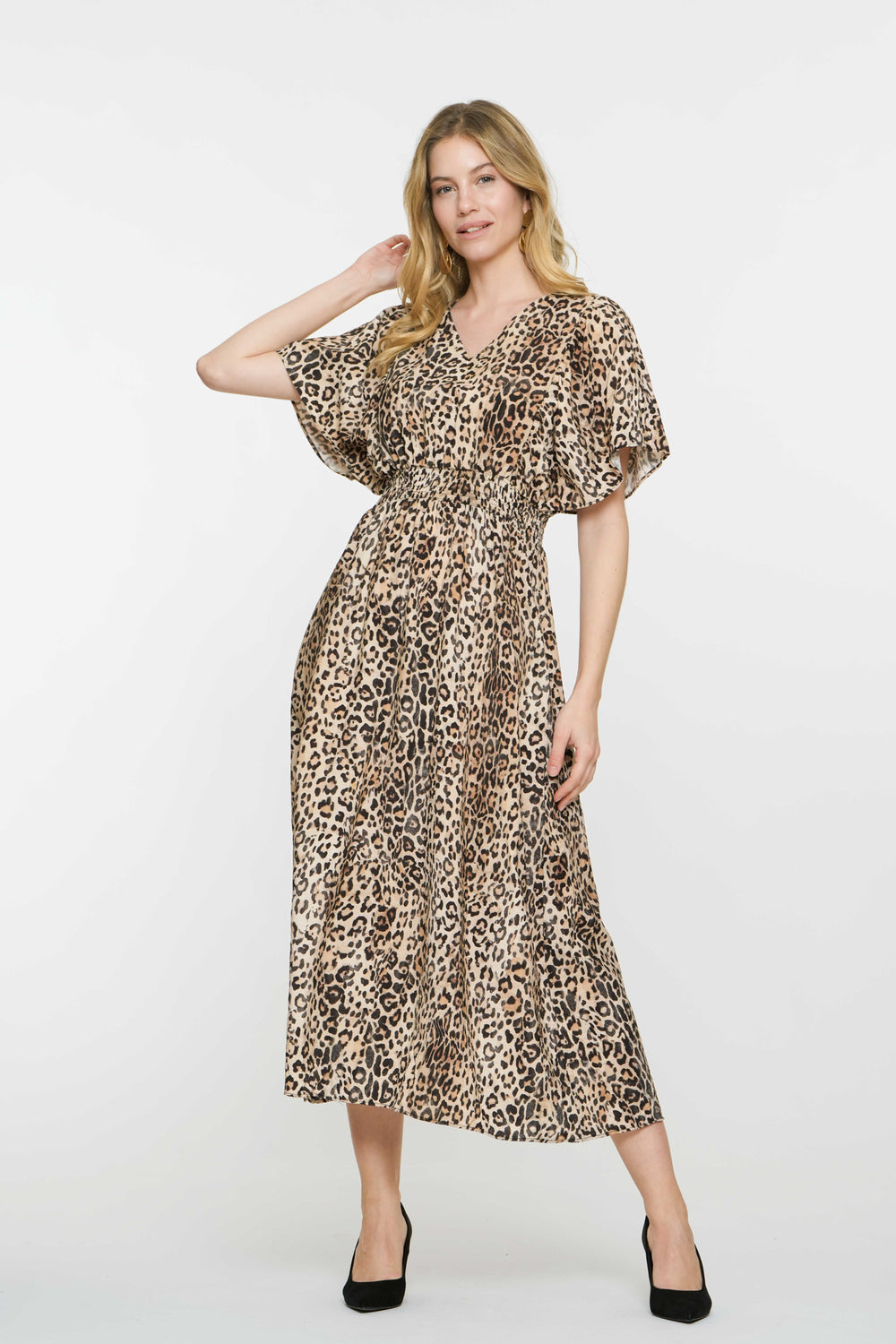 Geisha Fashion Damenkleid mit Leopardenmuster