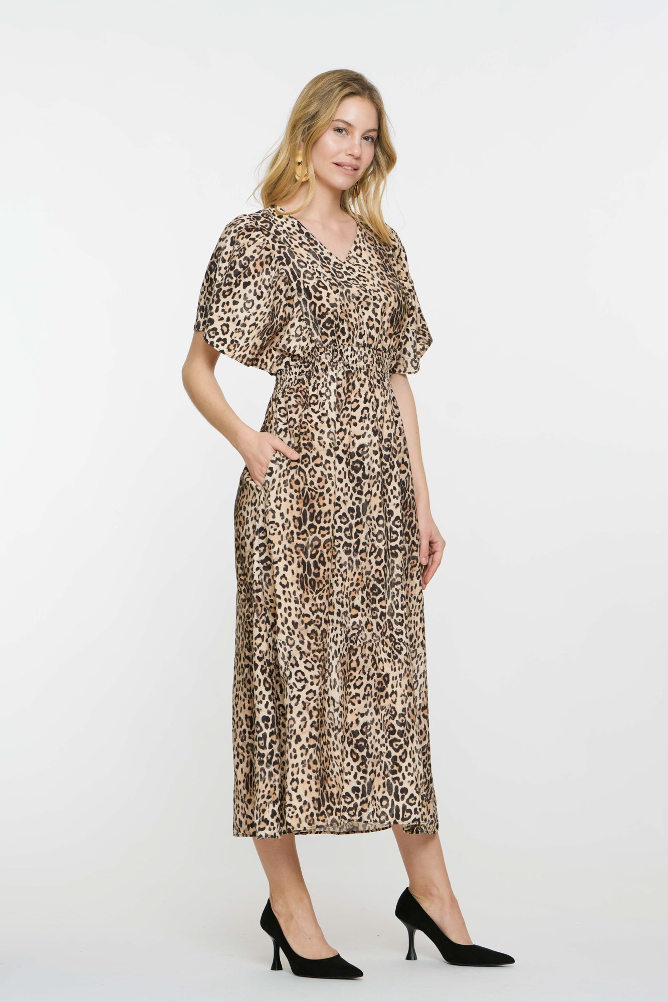 Geisha Fashion Damenkleid mit Leopardenmuster