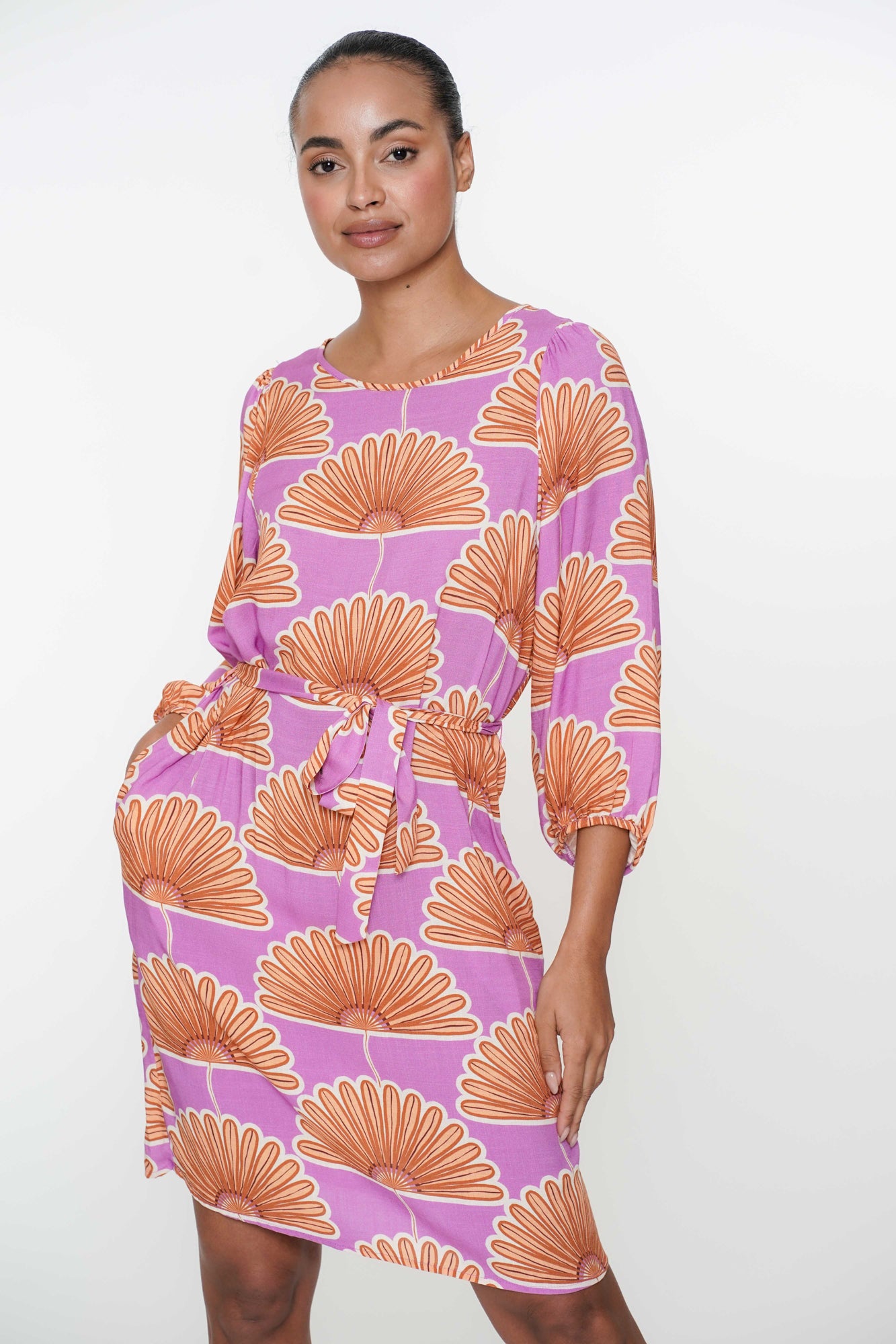 Geisha Fashion Damenkleid mit Mandela-Blumenmuster