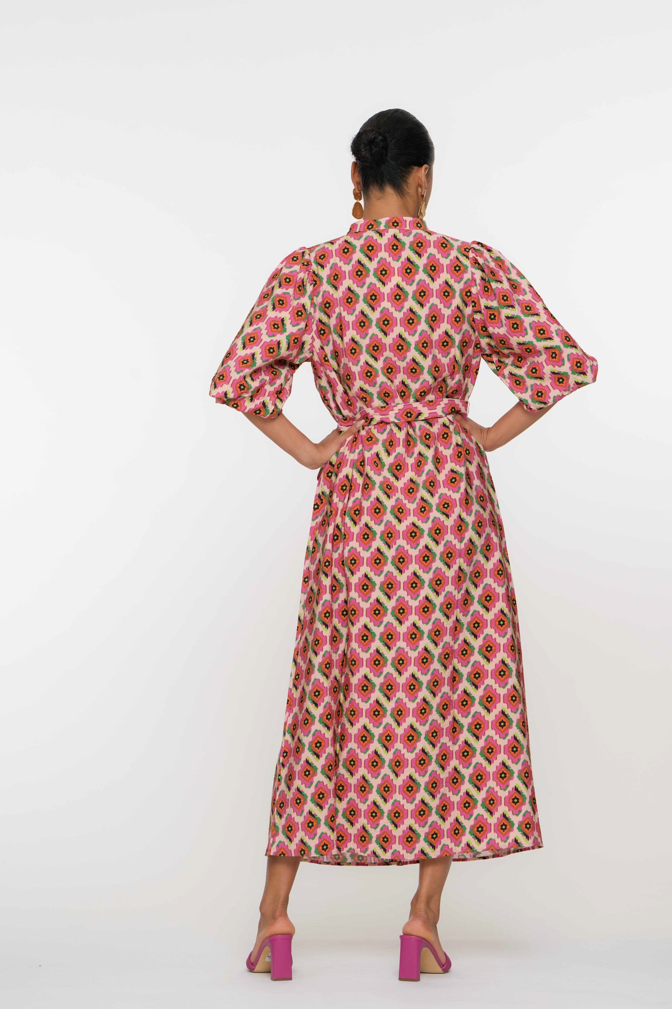 Geisha Fashion Damen Maxi Kleid mit Grafikprint