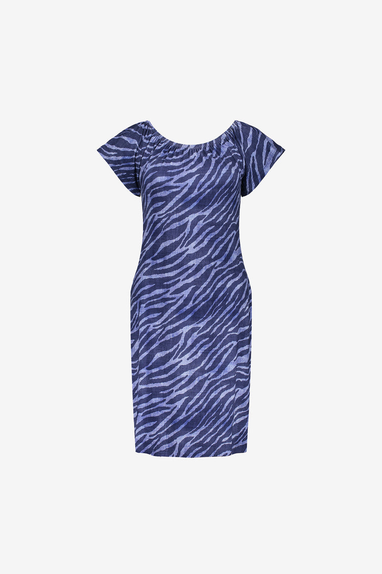 Geisha Fashion Damen Midi-Kleid mit elastischem Ausschnitt