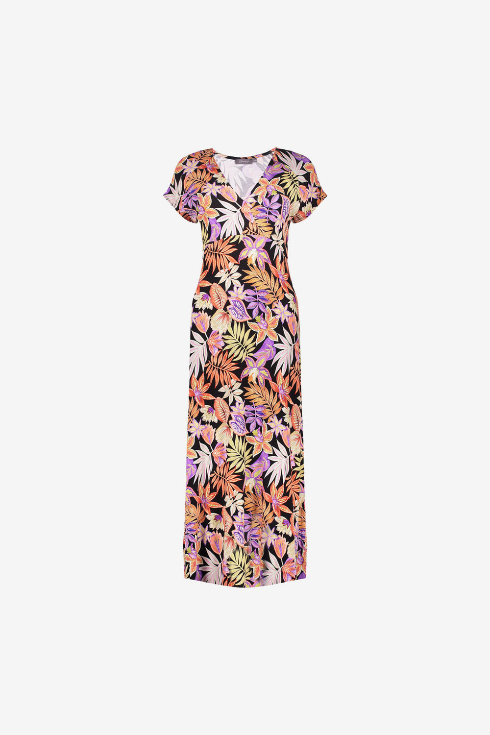 Geisha Fashion Damen-Maxikleid mit V-Ausschnitt und Print