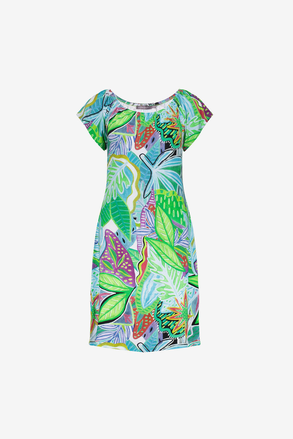 Geisha dames midi-jurk met elastieken hals