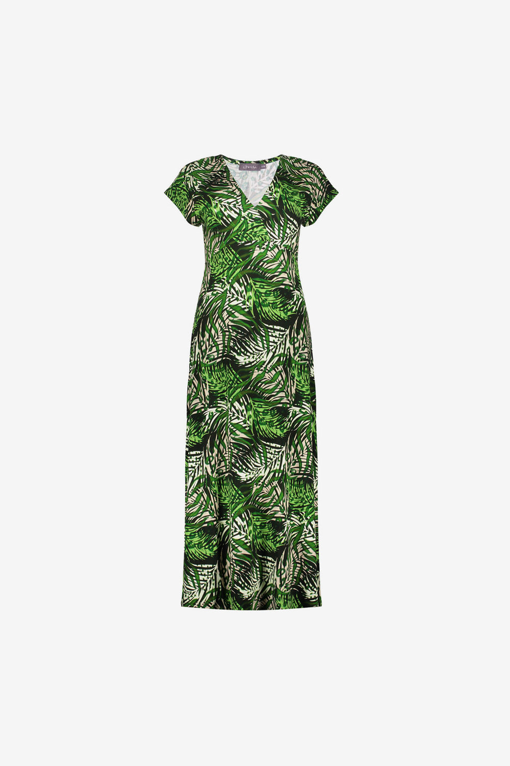 Geisha Damen-Maxikleid mit V-Ausschnitt und Print