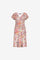 Geisha Damen Midikleid mit V-Ausschnitt und Print