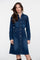 Geisha Damen-Midikleid aus Denim mit Knopfleiste