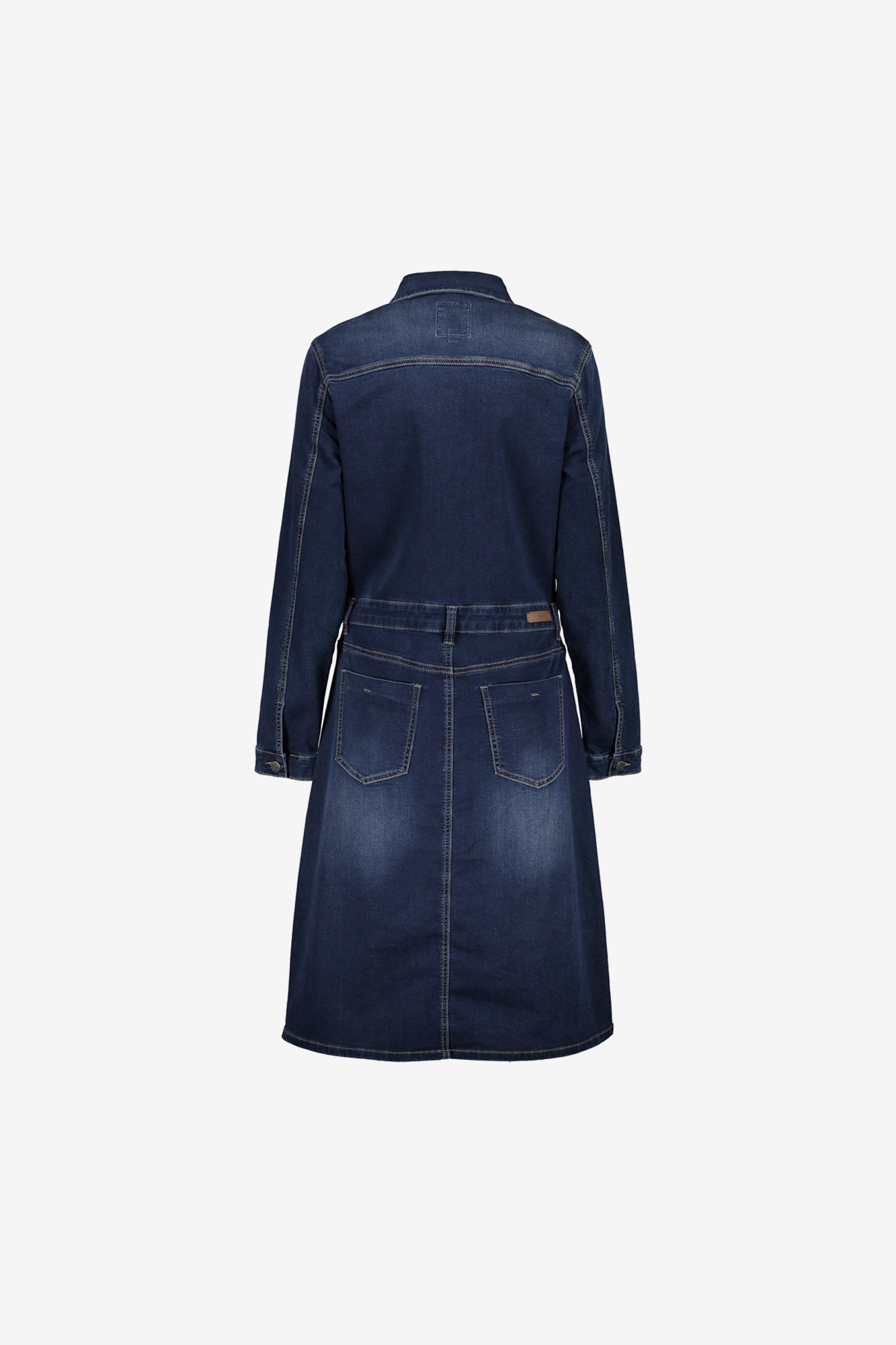 Geisha Damen-Midikleid aus Denim mit Knopfleiste