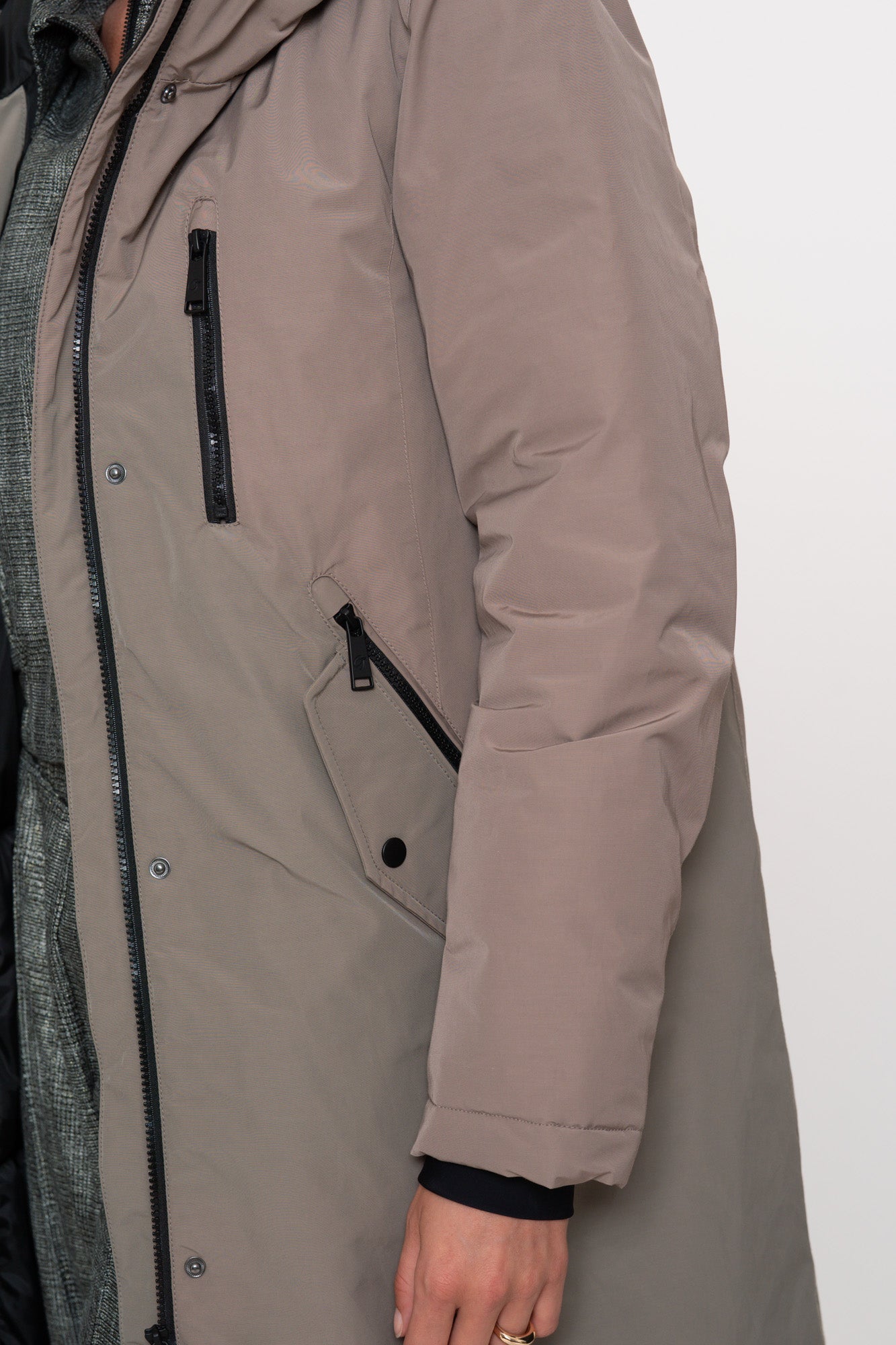 Geisha Damen-Steppjacke mit Teddy-Kapuze