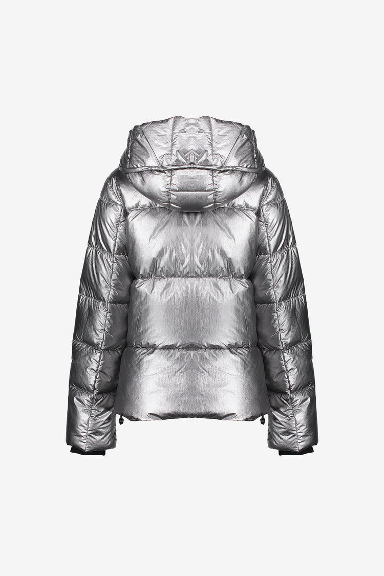 Geisha Damen-Metallic-Daunenjacke