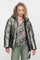 Geisha Damen-Kurze Metallic-Steppjacke