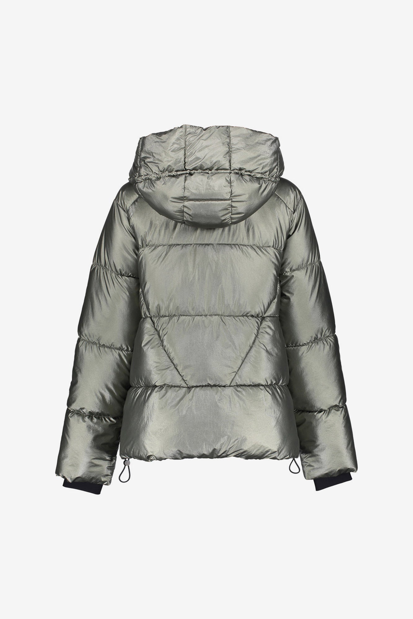 Geisha Damen-Kurze Metallic-Steppjacke