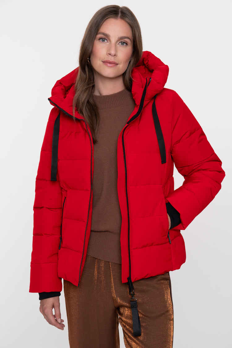 Geisha Damen-Daunenjacke mit Stehkapuze