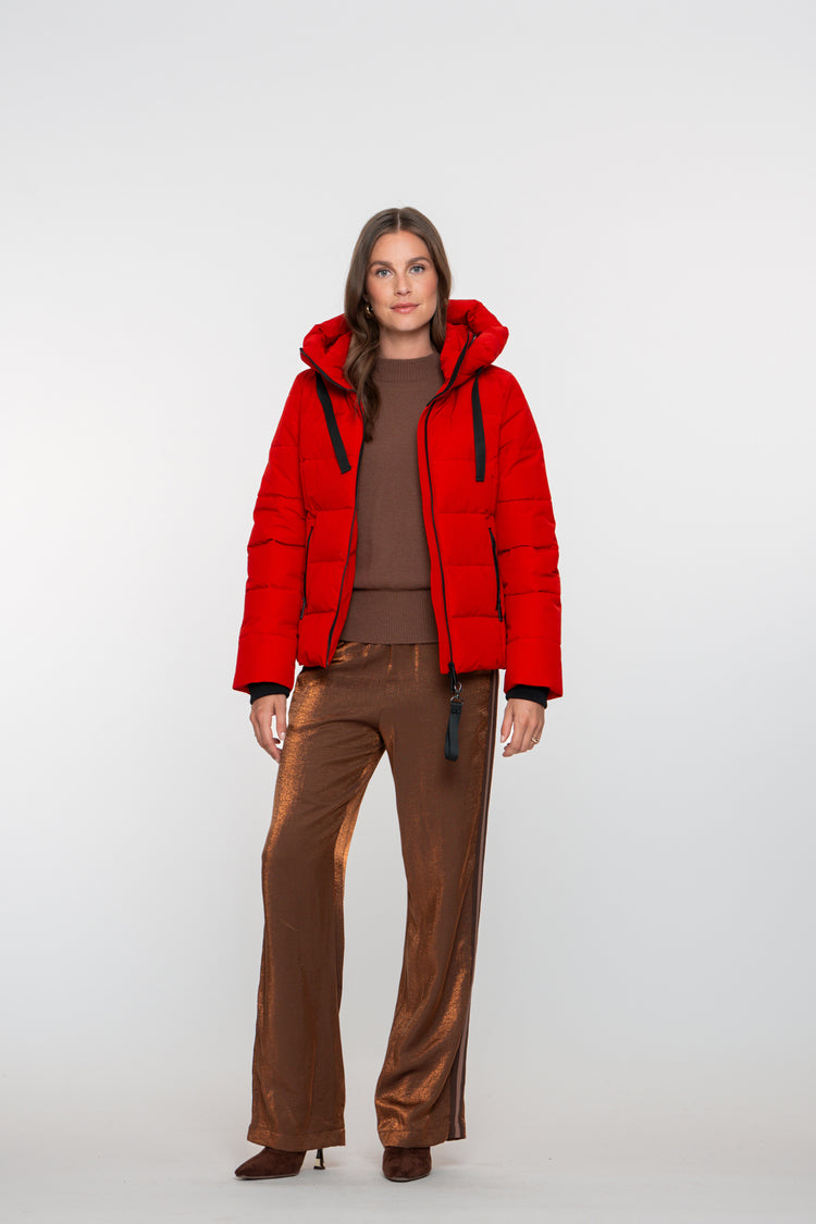 Geisha Damen-Daunenjacke mit Stehkapuze