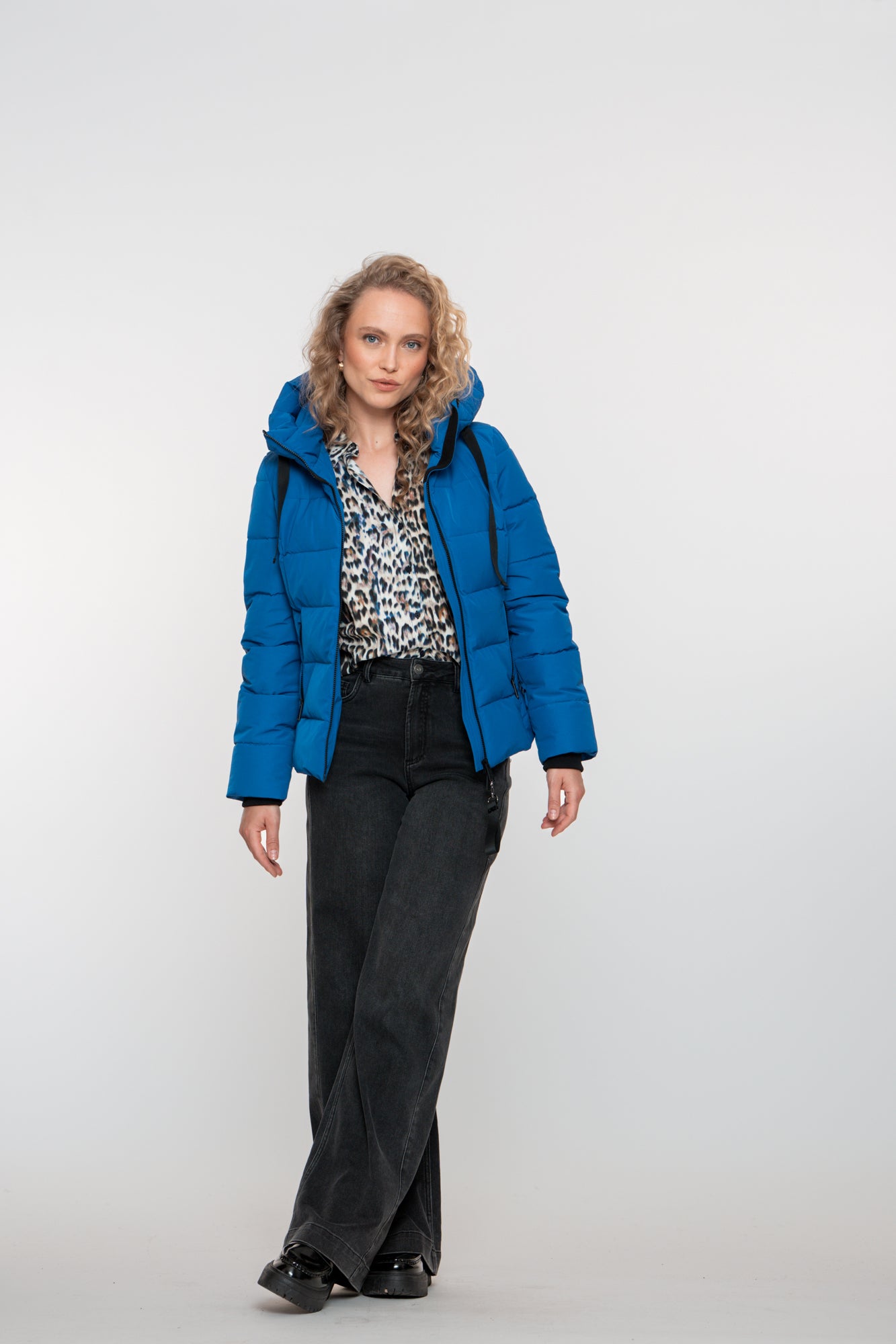 Geisha Damen-Daunenjacke mit Stehkapuze