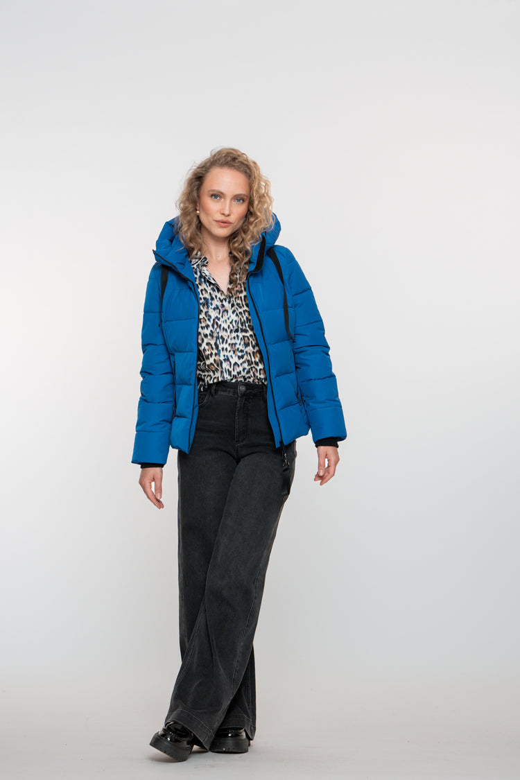 Geisha Damen-Daunenjacke mit Stehkapuze