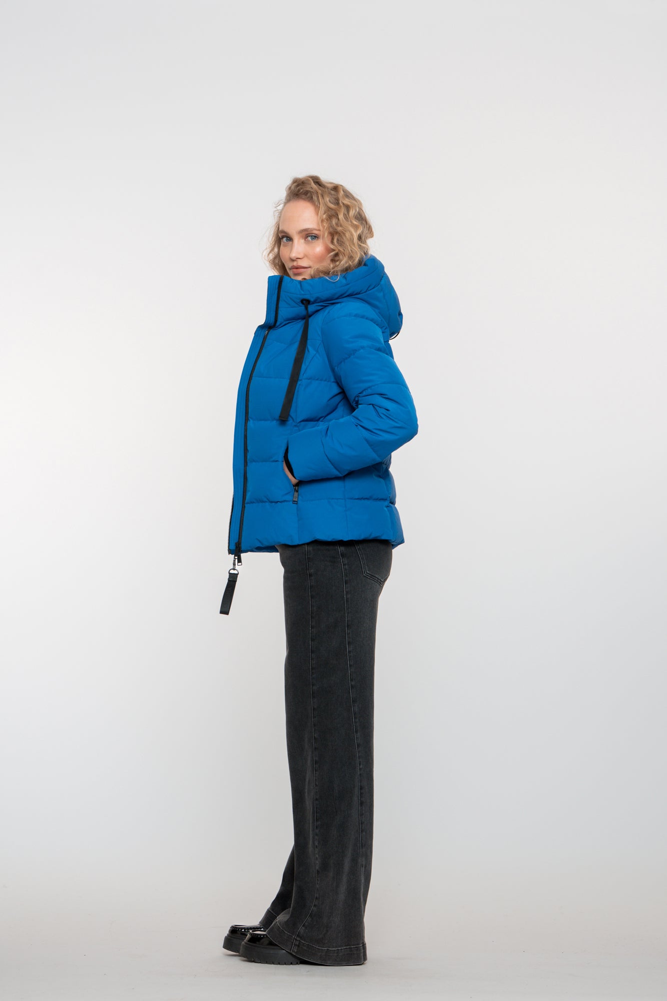 Geisha Damen-Daunenjacke mit Stehkapuze
