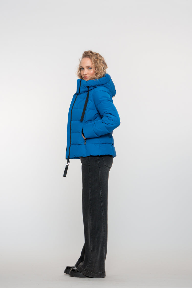 Geisha Damen-Daunenjacke mit Stehkapuze