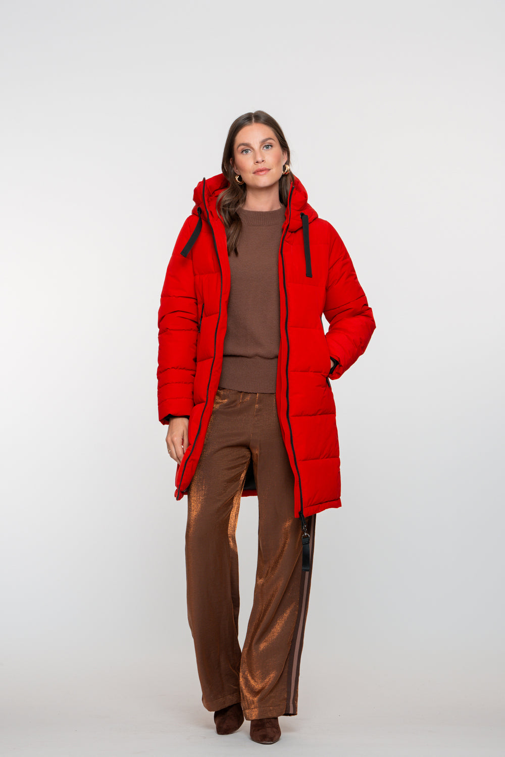 Geisha Damen-Daunenparka mit Stehkragen