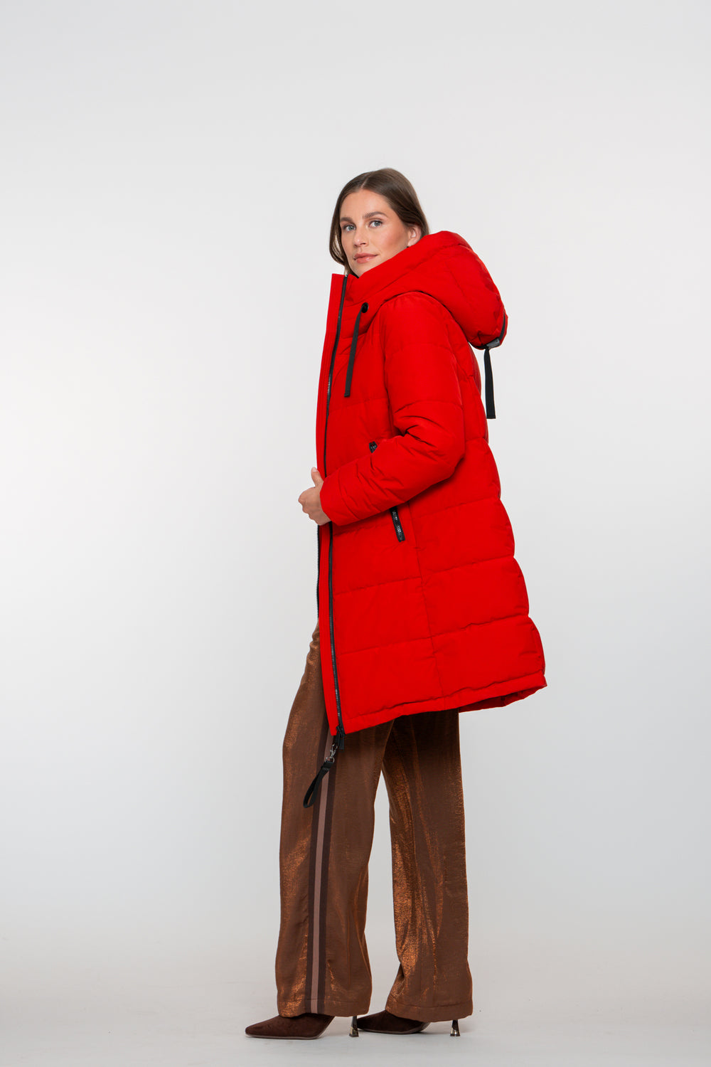 Geisha Damen-Daunenparka mit Stehkragen