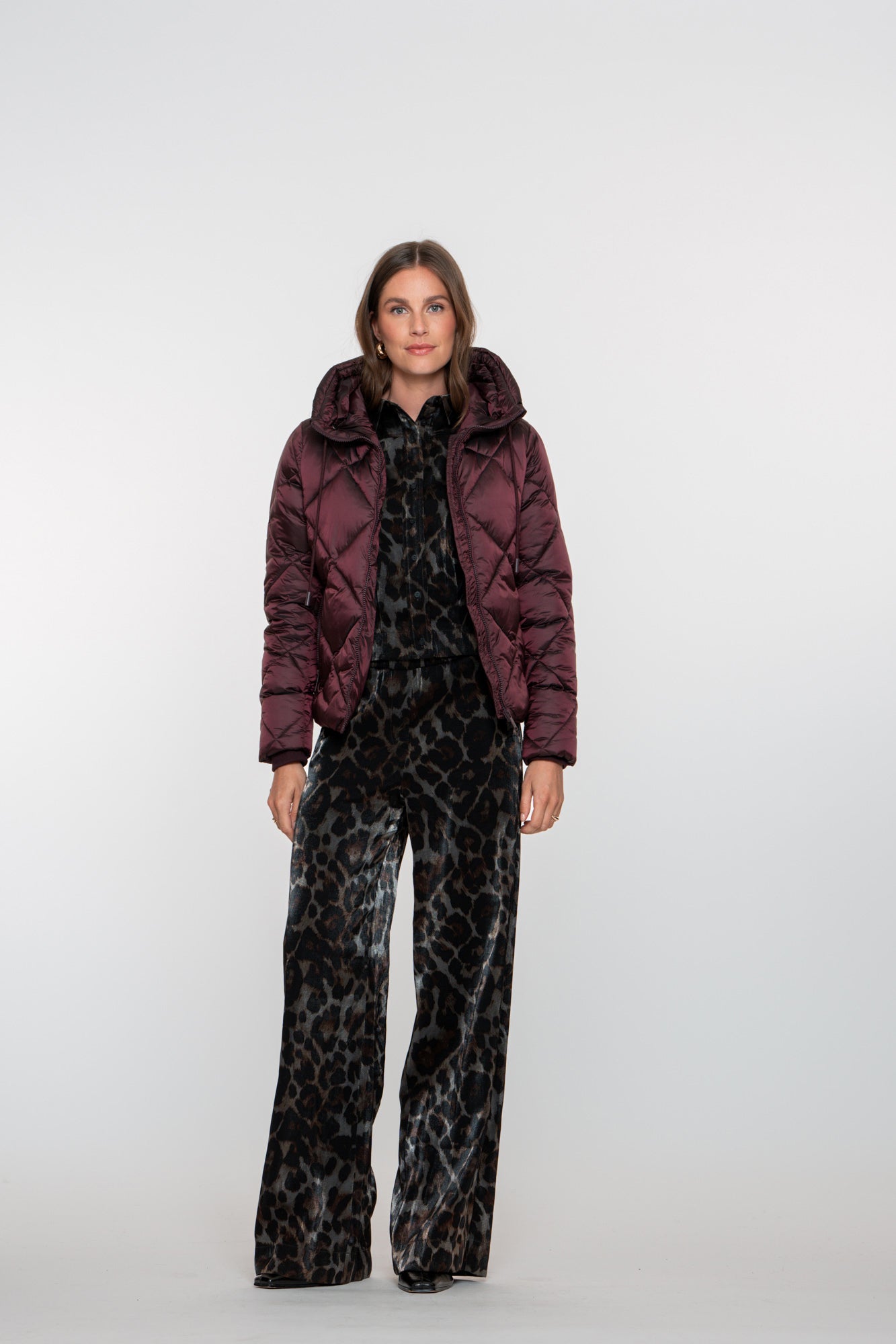 Geisha Damen-Steppjacke in Burgunderrot