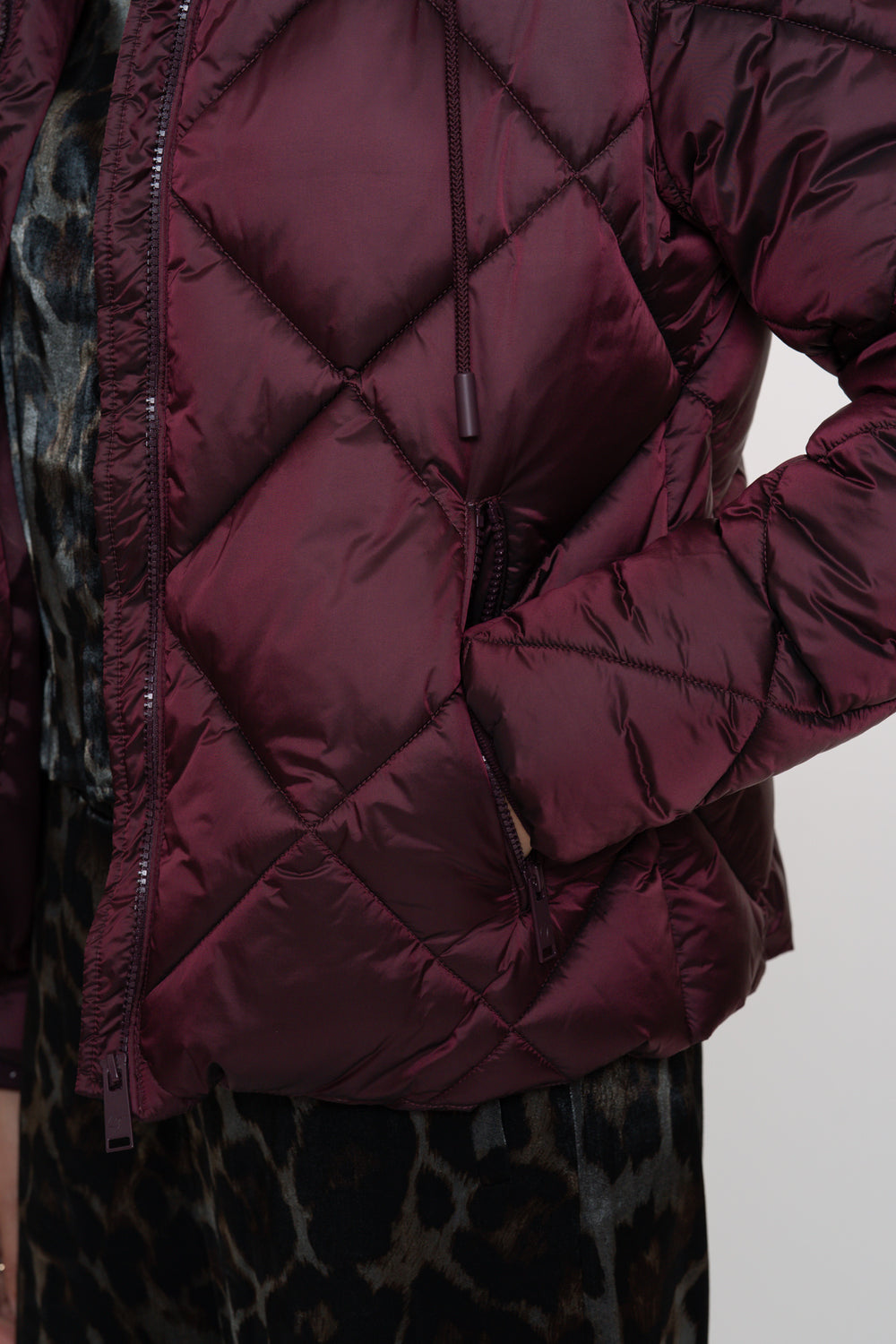Geisha Damen-Steppjacke in Burgunderrot