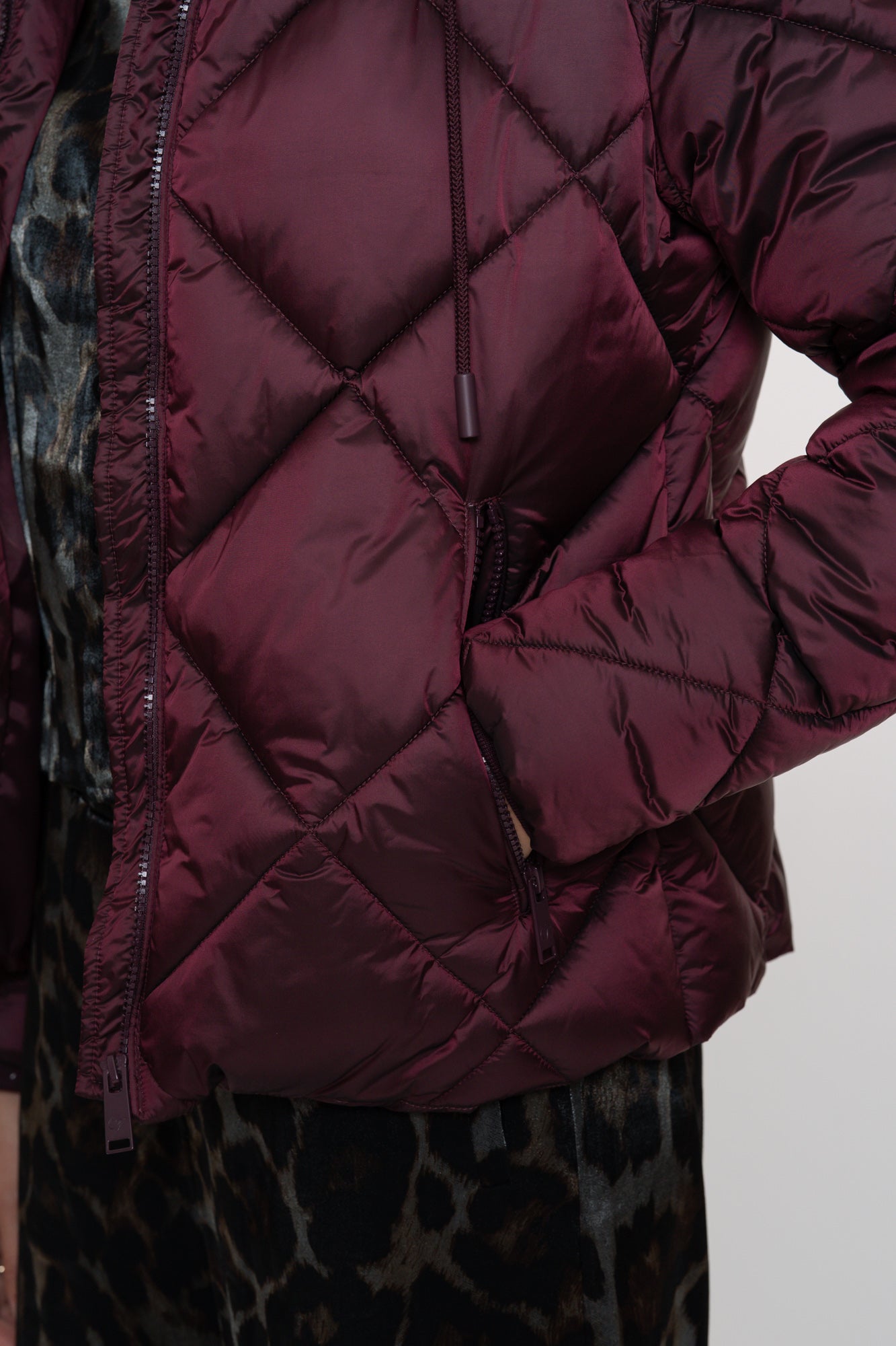 Geisha Damen-Steppjacke in Burgunderrot
