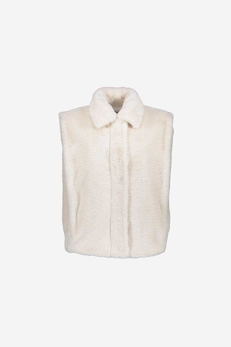 Geisha Damen-Kunstfell-Bodywarmer