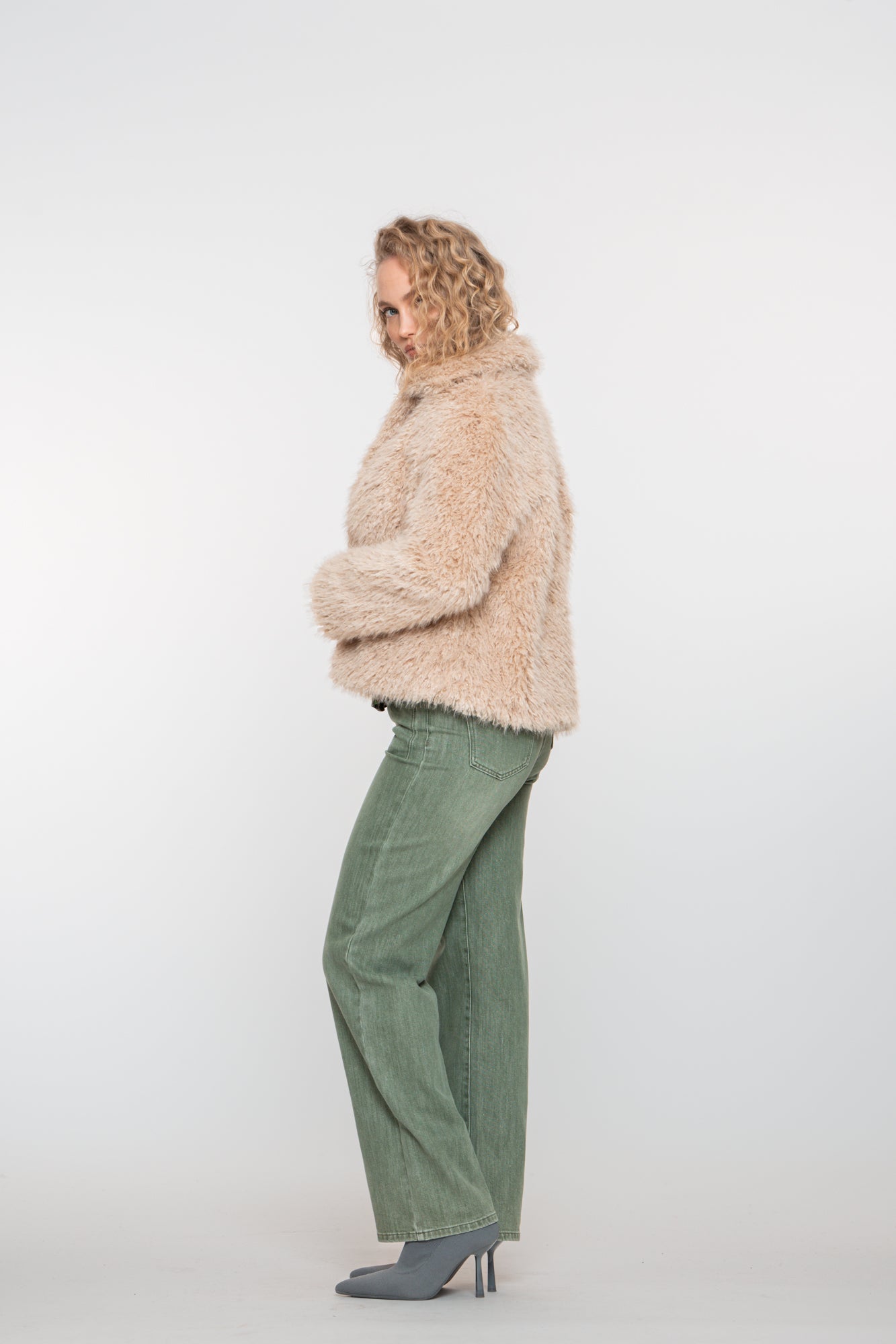 Geisha Damen-Jeans mit weitem Bein und Lurex