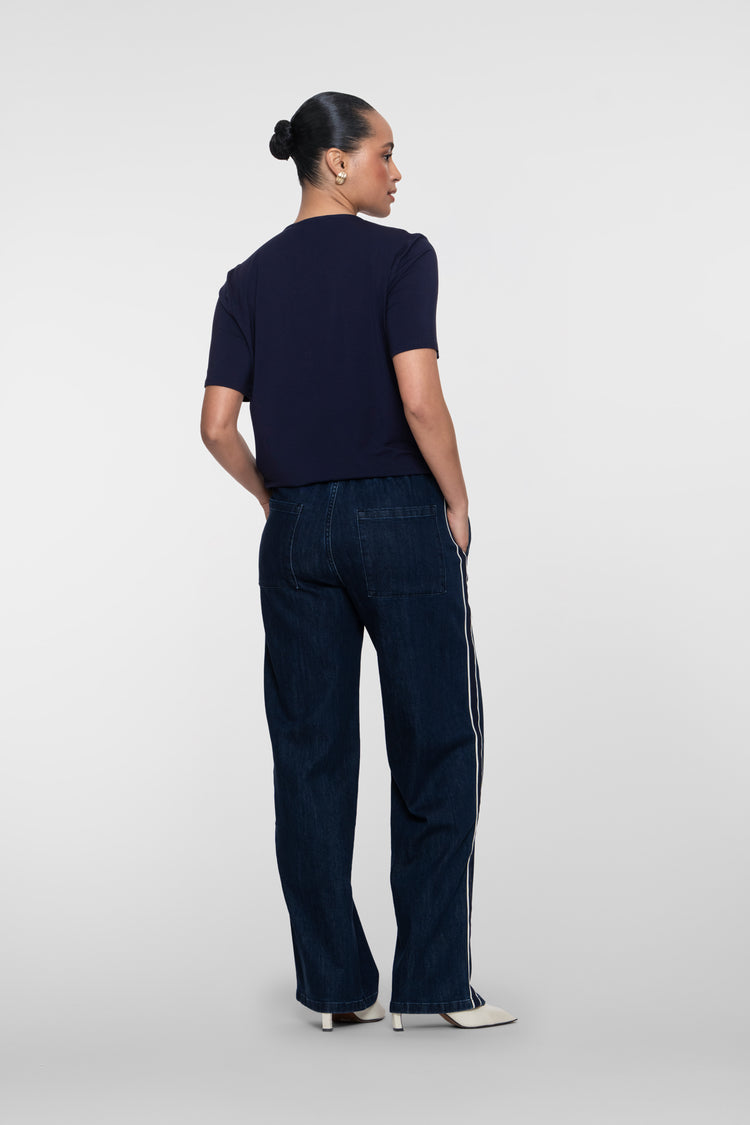 Geisha Jeans mit Gummibund und Kordelzug