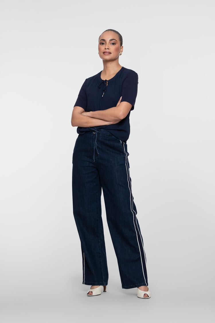 Geisha Jeans mit Gummibund und Kordelzug