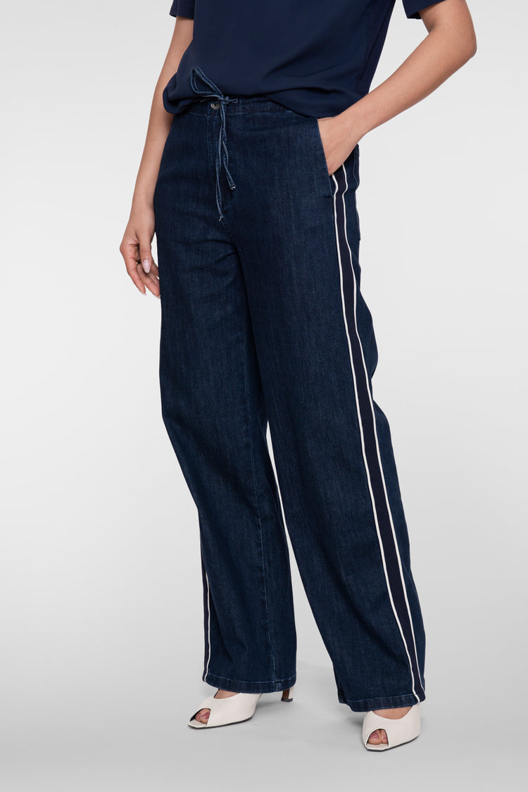 Geisha Jeans mit Gummibund und Kordelzug