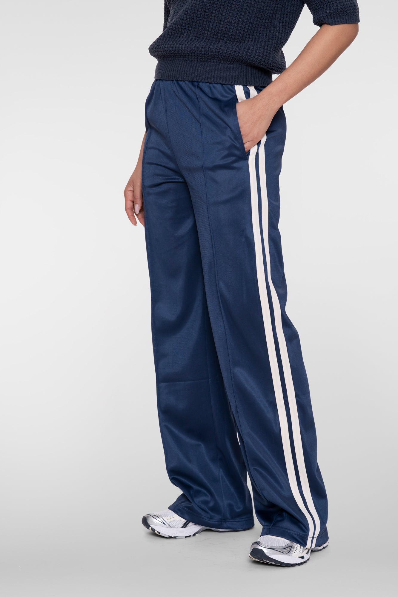 Geisha wijde trackpants met bies