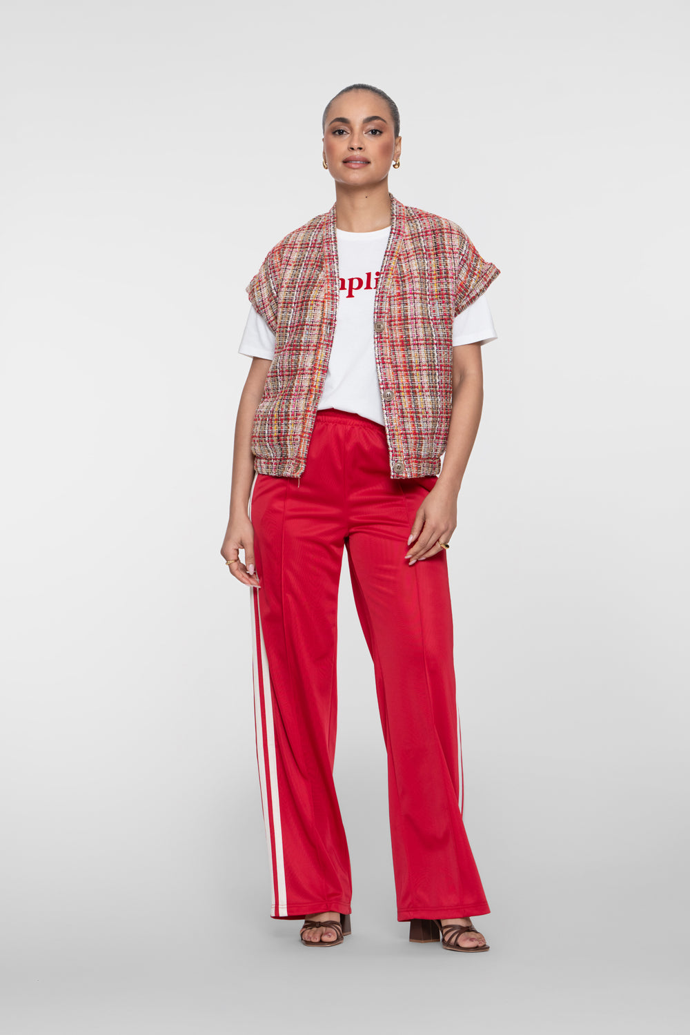 Geisha Jogginghose mit weitem Bein und Zierstreifen